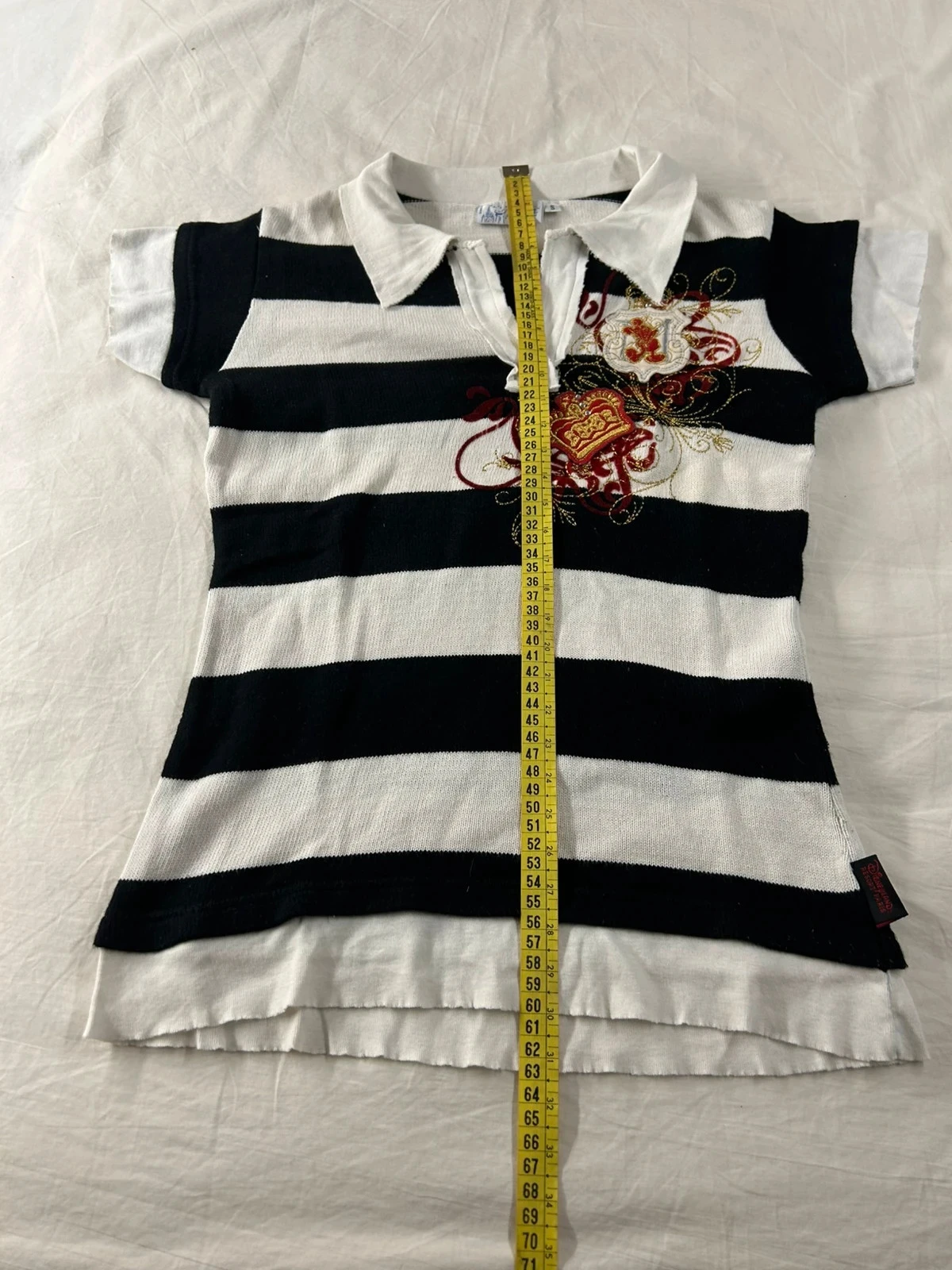 Polo rayado Disneyland resort paris estilo vintage retro Y2K talla s / 100% Algodón / fabricado en Portugal – photo 10